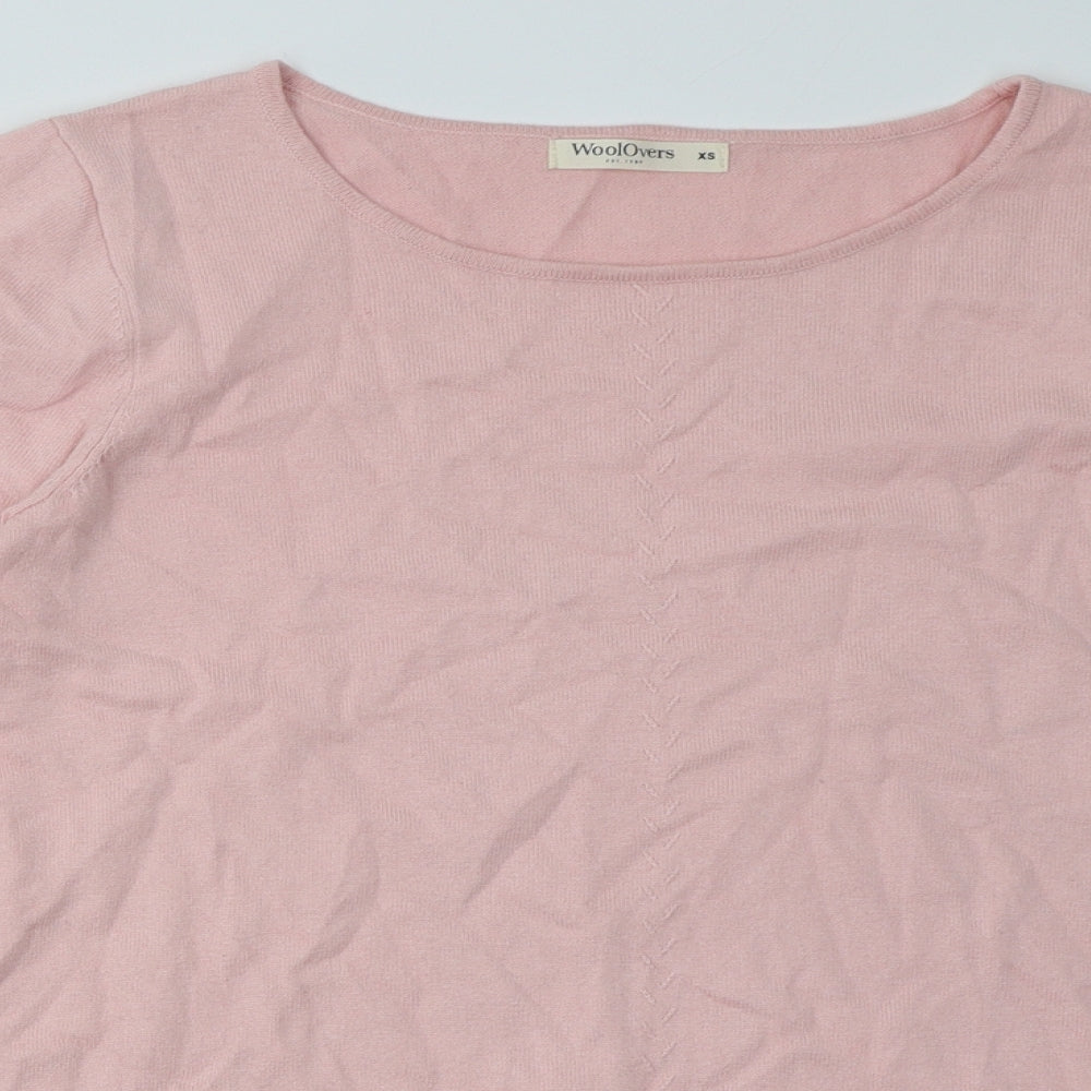 Woolovers Womens Pink  Cotton Pullover Sweatshirt Size XS  Pullover