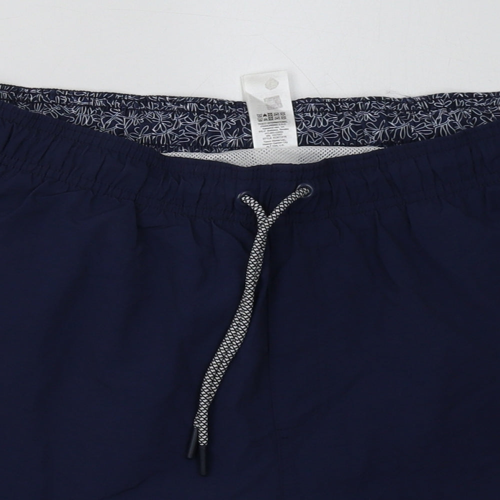 F&F Mens Blue  Polyester Sweat Shorts Size L L8 in Regular Tie