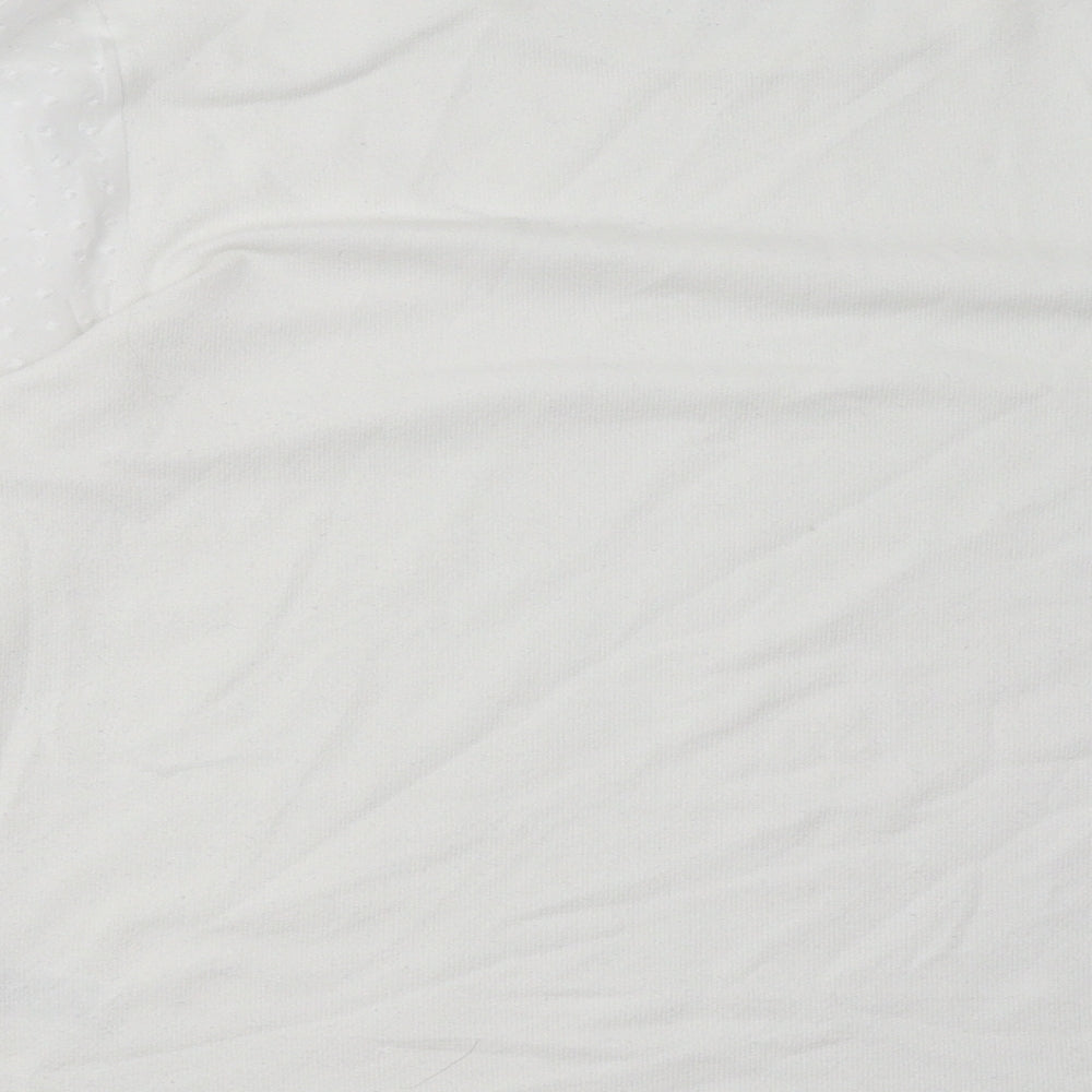 M&Co Womens White  Cotton Pullover Sweatshirt Size 14  Pullover