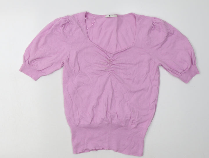 Sainsburys Womens Purple Cotton Pullover Sweatshirt Size 10 Pullover