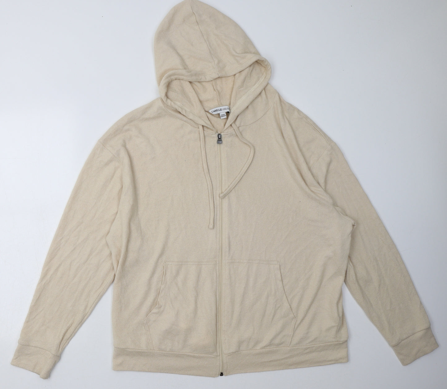 capsule Womens Beige  Polyester Full Zip Hoodie Size 22  Zip
