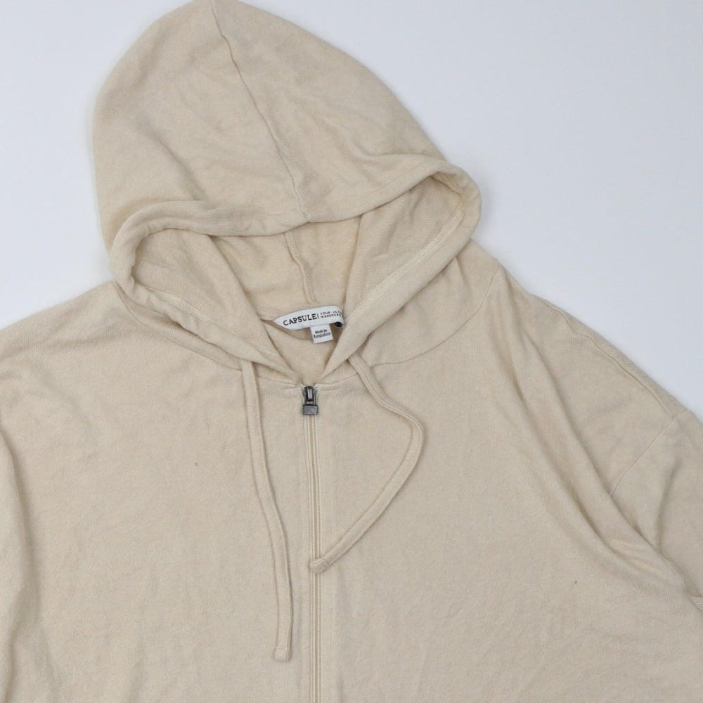 capsule Womens Beige  Polyester Full Zip Hoodie Size 22  Zip