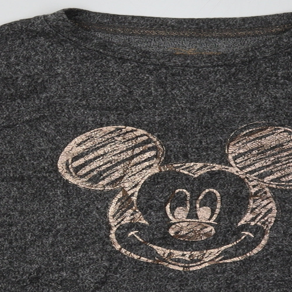 Primark Womens Grey  Polyester  Pyjama Top Size S   - Mickey Mouse