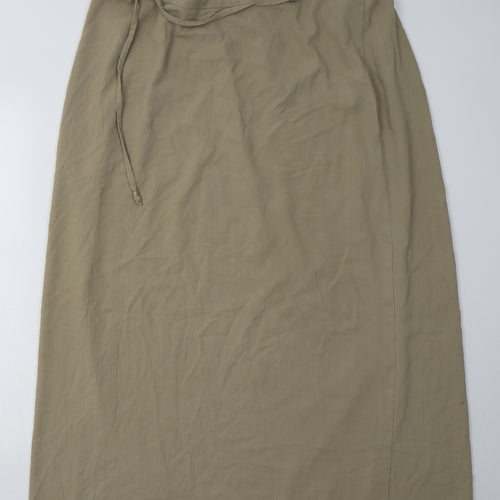 Evans Womens Beige  Polyester A-Line Skirt Size 22   Tie