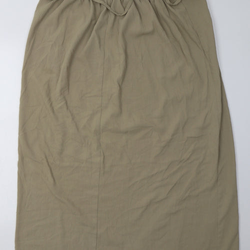 Evans Womens Beige  Polyester A-Line Skirt Size 22   Tie