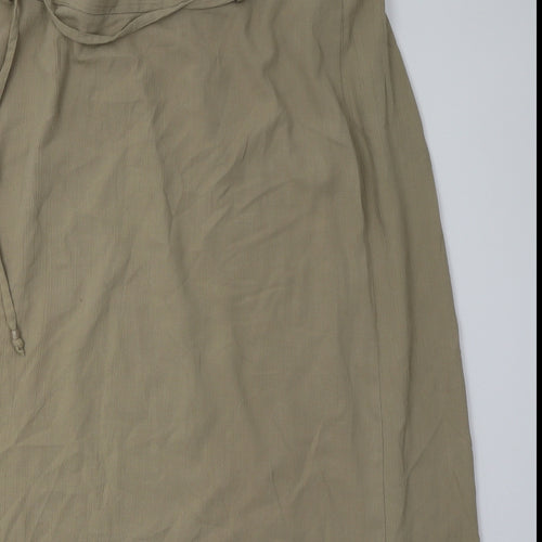Evans Womens Beige  Polyester A-Line Skirt Size 22   Tie