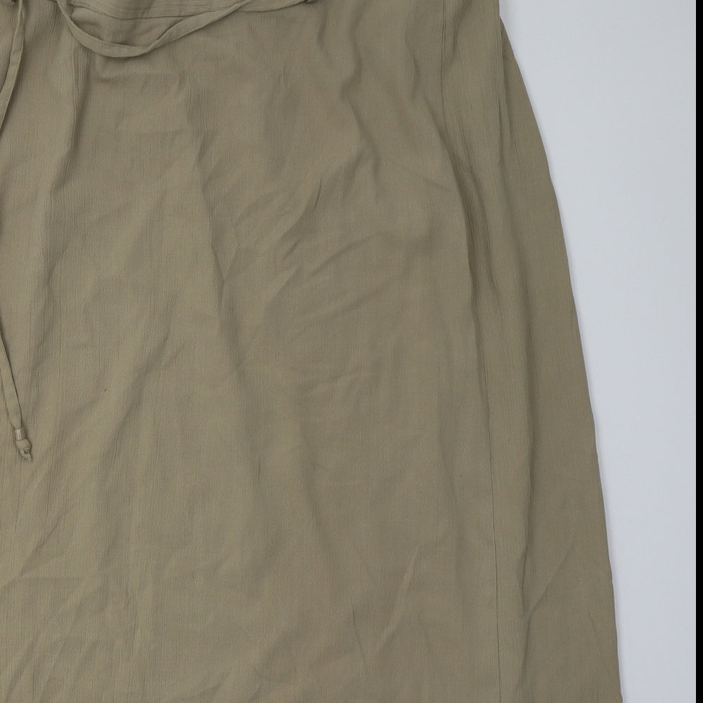 Evans Womens Beige  Polyester A-Line Skirt Size 22   Tie