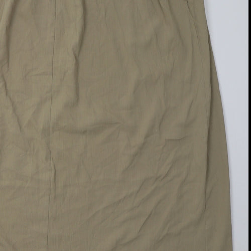 Evans Womens Beige  Polyester A-Line Skirt Size 22   Tie