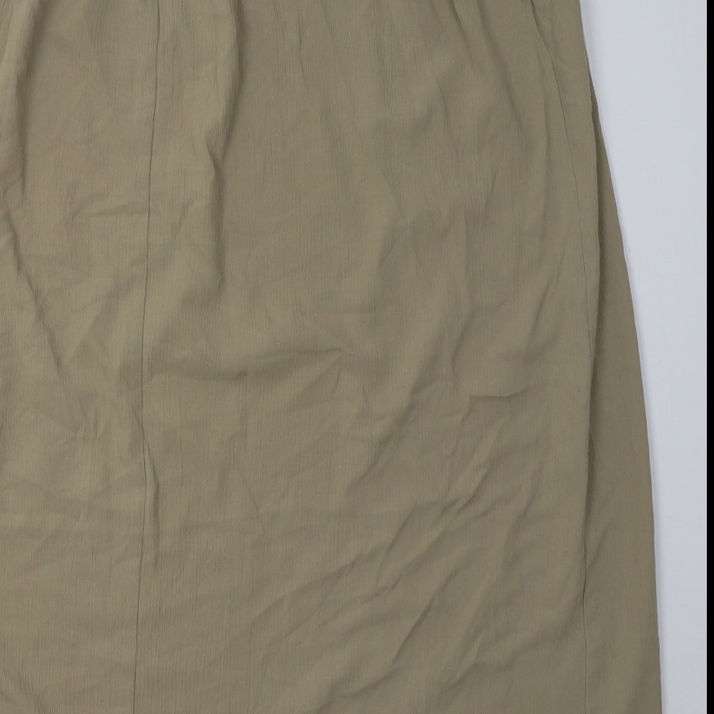 Evans Womens Beige  Polyester A-Line Skirt Size 22   Tie