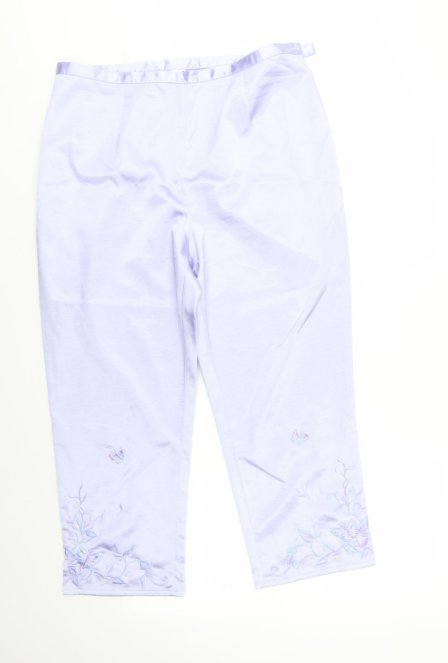 Together Womens Purple  Polyester Trousers  Size 18  Regular