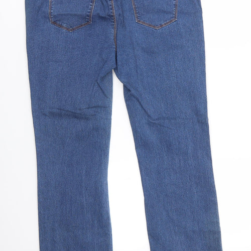 Avon Womens Blue  Cotton Bootcut Jeans Size 16 L30 in Regular