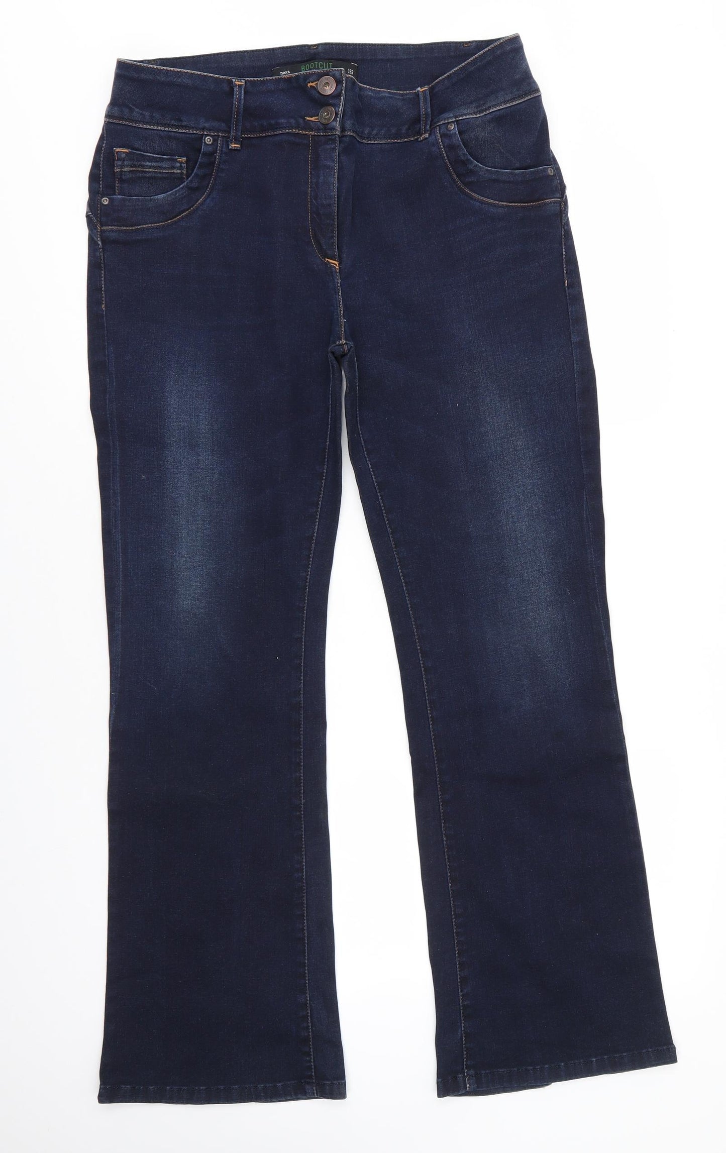 NEXT Womens Blue  Cotton Bootcut Jeans Size 18 L30 in Regular