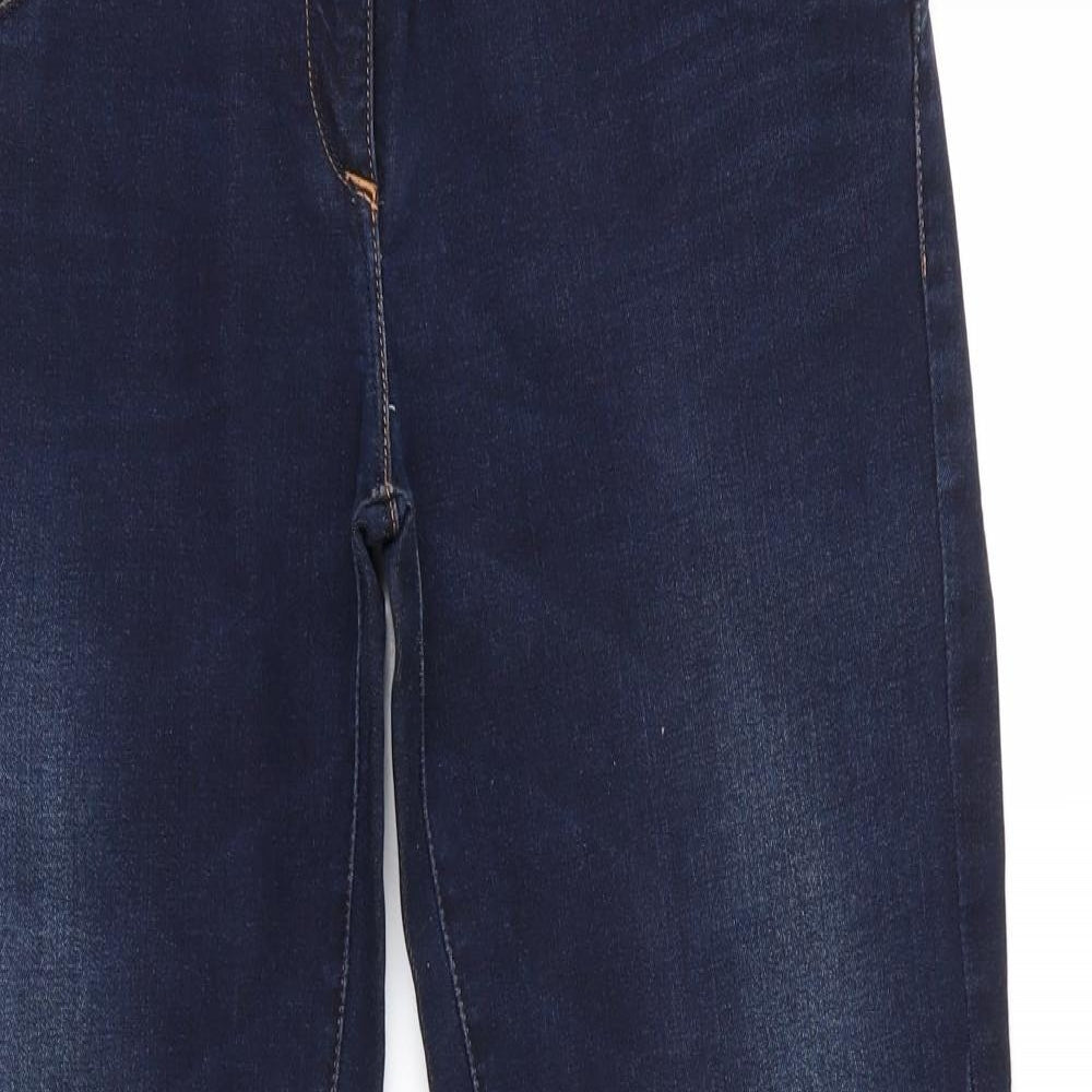 NEXT Womens Blue  Cotton Bootcut Jeans Size 18 L30 in Regular