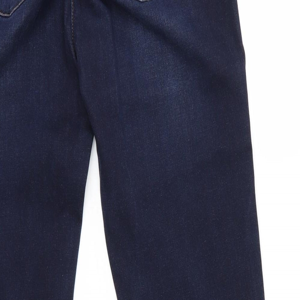 NEXT Womens Blue  Cotton Bootcut Jeans Size 18 L30 in Regular