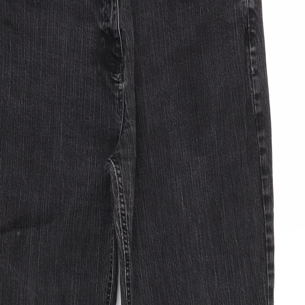 NEXT Womens Grey  Cotton Bootcut Jeans Size 18 L29 in Regular