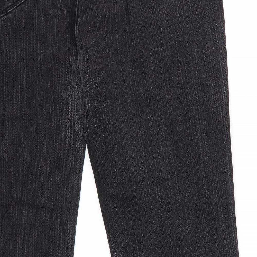 NEXT Womens Grey  Cotton Bootcut Jeans Size 18 L29 in Regular