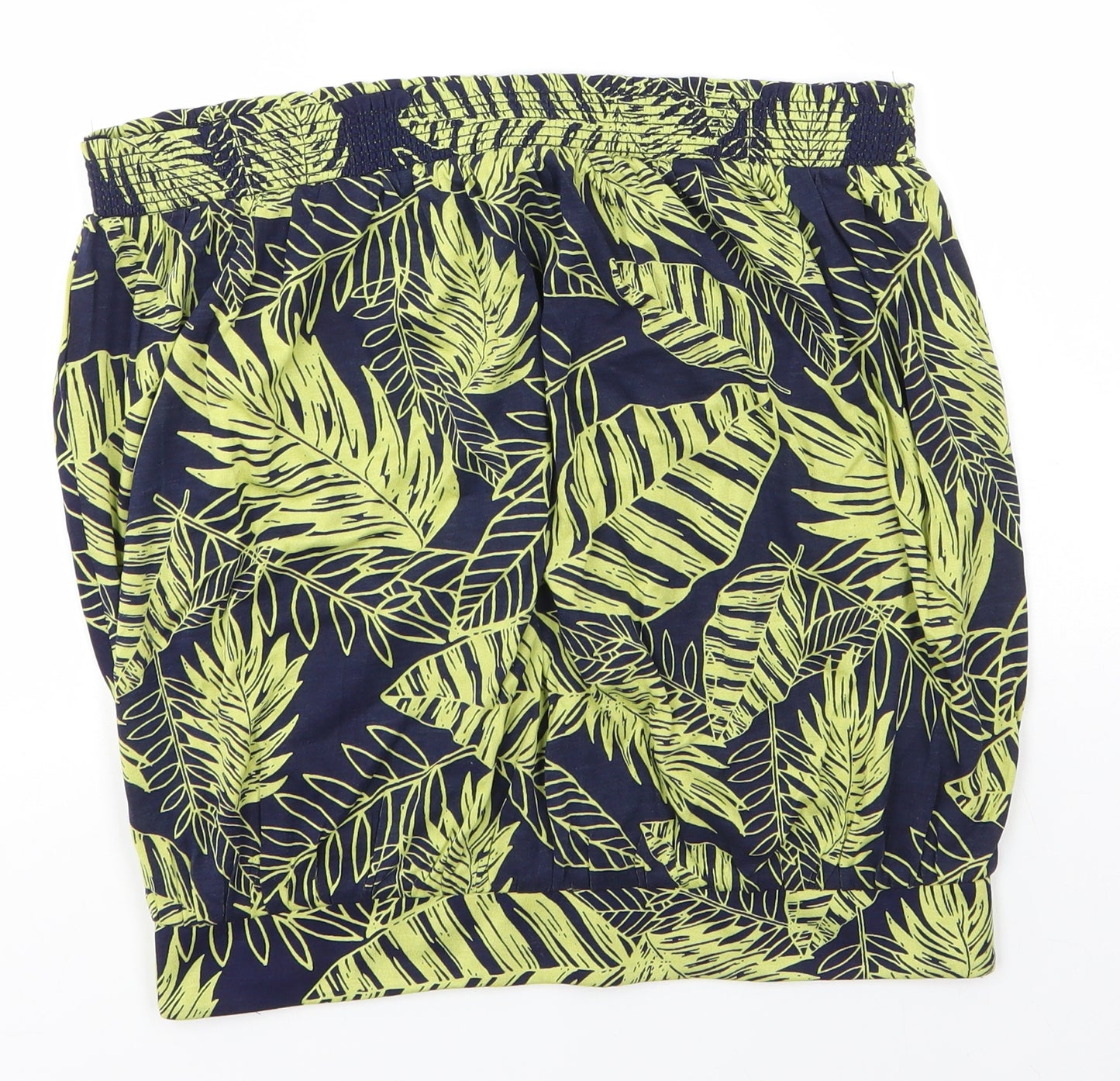 Debenhams Womens Green Floral Viscose Basic Blouse Size 18 Off the Shoulder