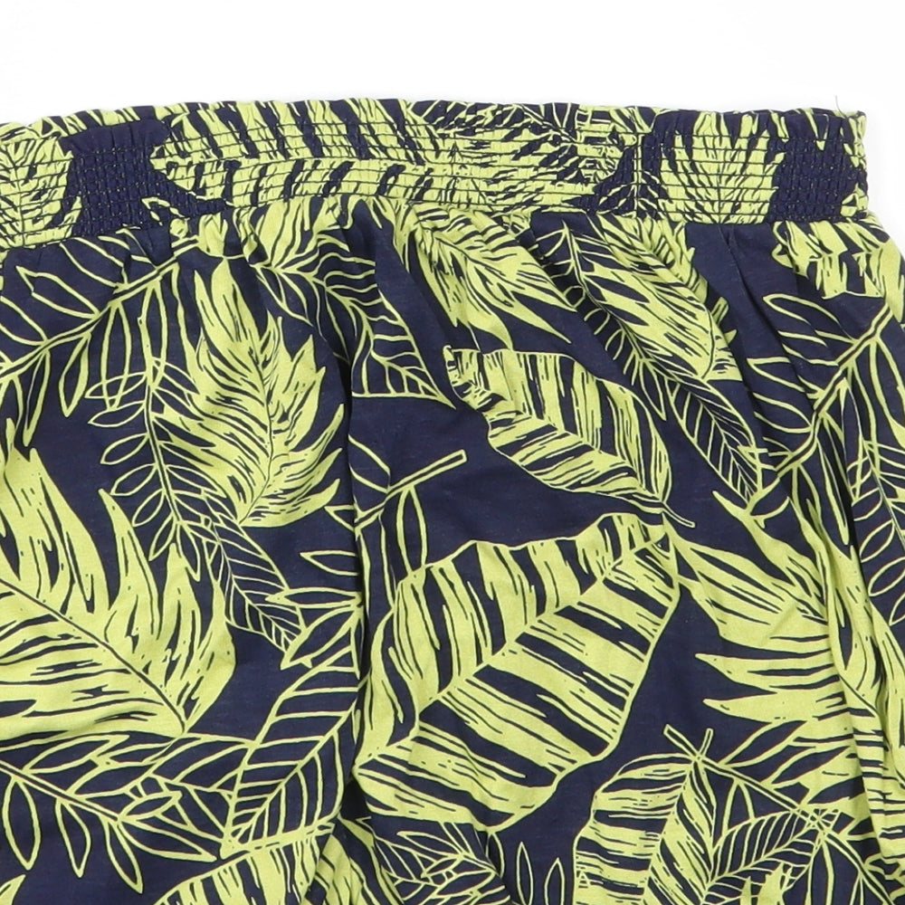 Debenhams Womens Green Floral Viscose Basic Blouse Size 18 Off the Shoulder