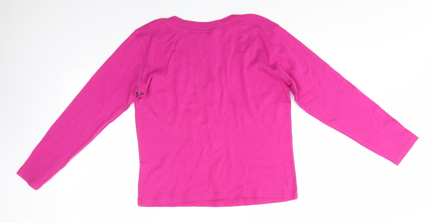 For Women Womens Pink  100% Cotton Basic Blouse Size 18 V-Neck