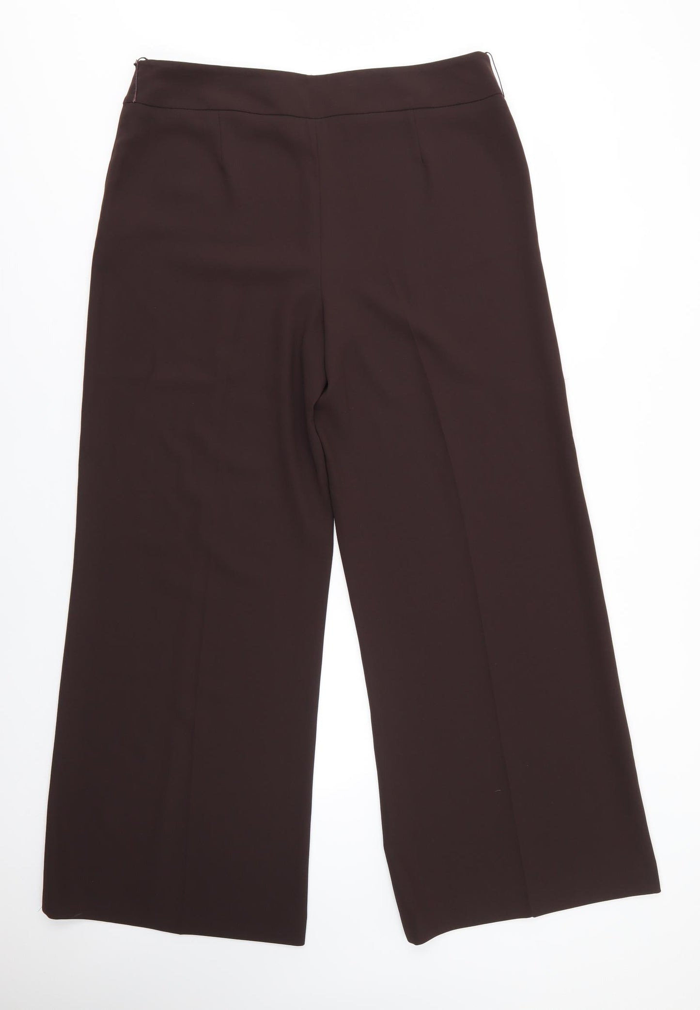 Wallis Womens Brown  Polyester Dress Pants Trousers Size 16 L32 in Regular