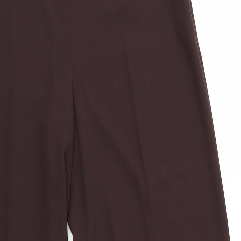 Wallis Womens Brown  Polyester Dress Pants Trousers Size 16 L32 in Regular