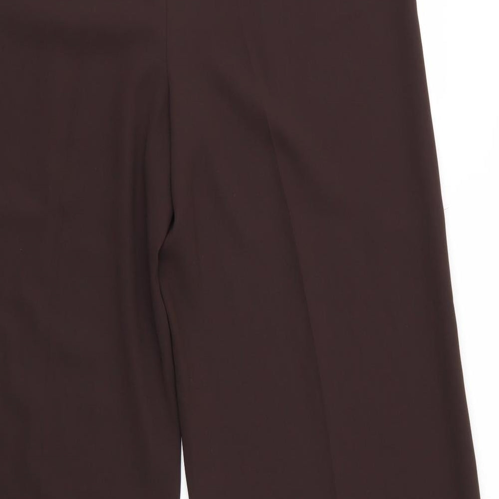 Wallis Womens Brown  Polyester Dress Pants Trousers Size 16 L32 in Regular