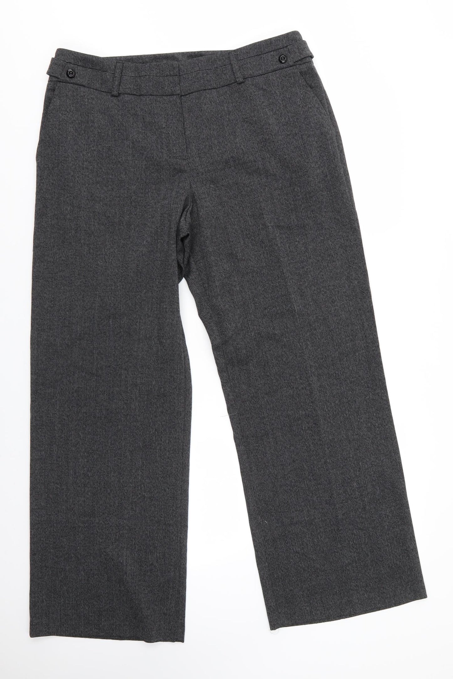 BHS Womens Grey  Polyester Dress Pants Trousers Size 16 L30 in Regular