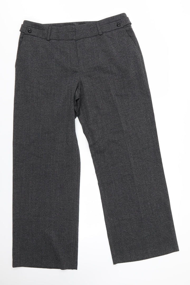 BHS Womens Grey  Polyester Dress Pants Trousers Size 16 L30 in Regular