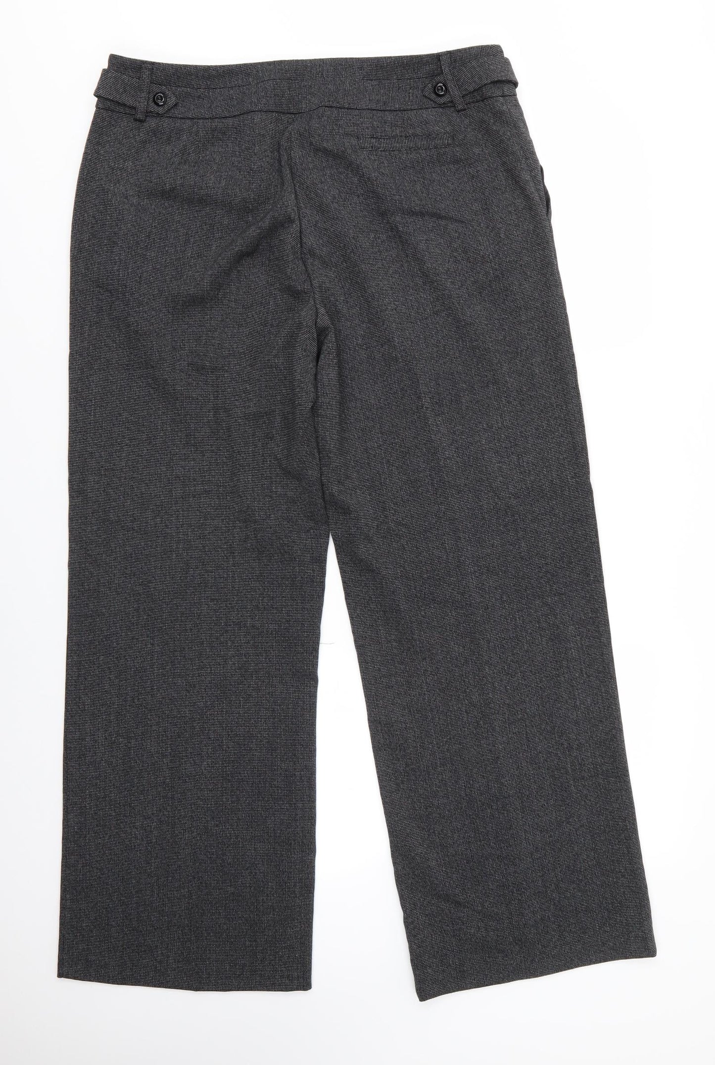 BHS Womens Grey  Polyester Dress Pants Trousers Size 16 L30 in Regular