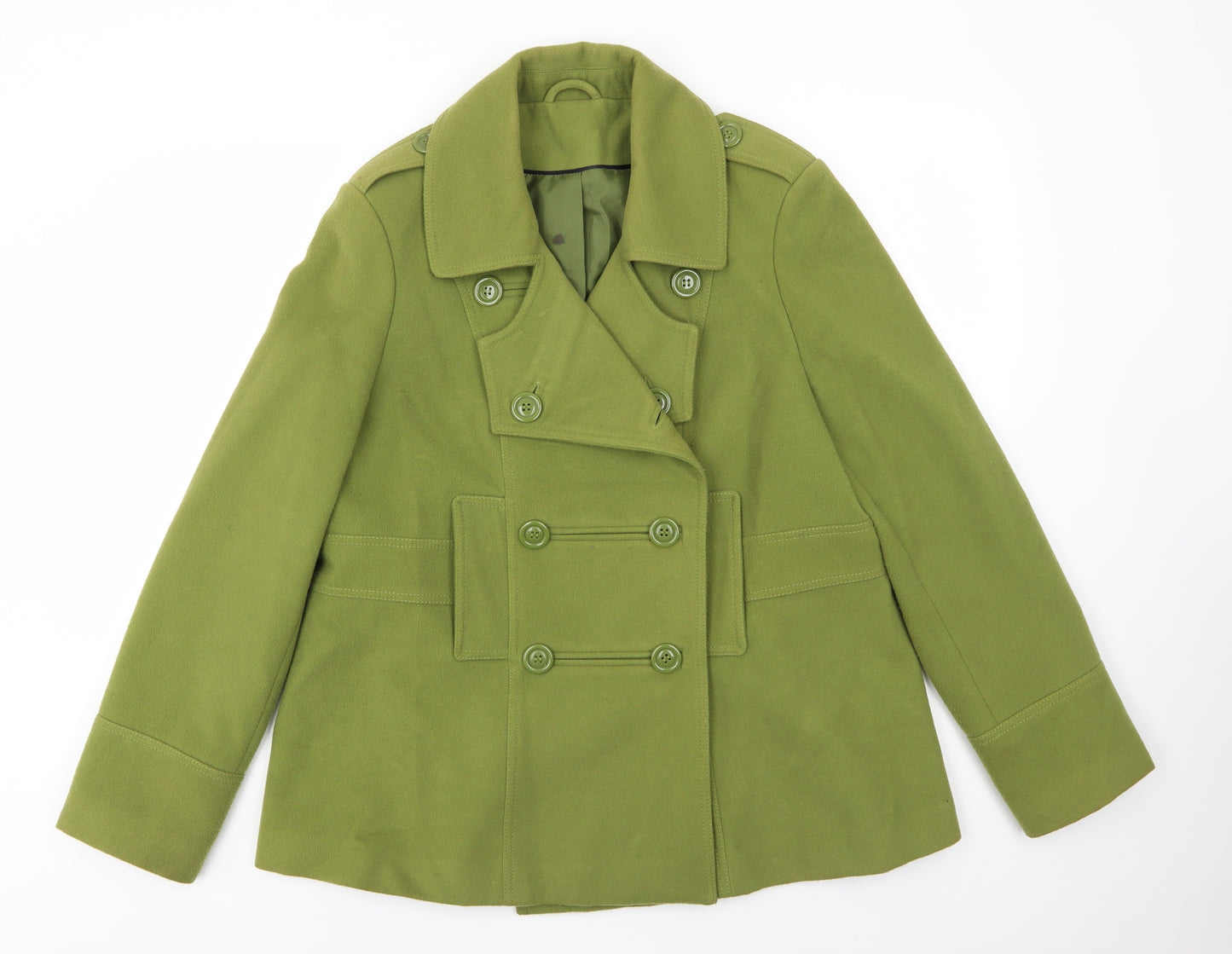F&F Womens Green   Overcoat Coat Size 18