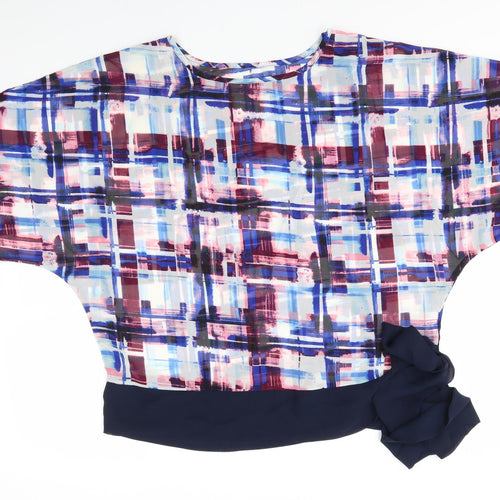 Avon Womens Multicoloured  Polyester Basic Blouse Size 14 Round Neck