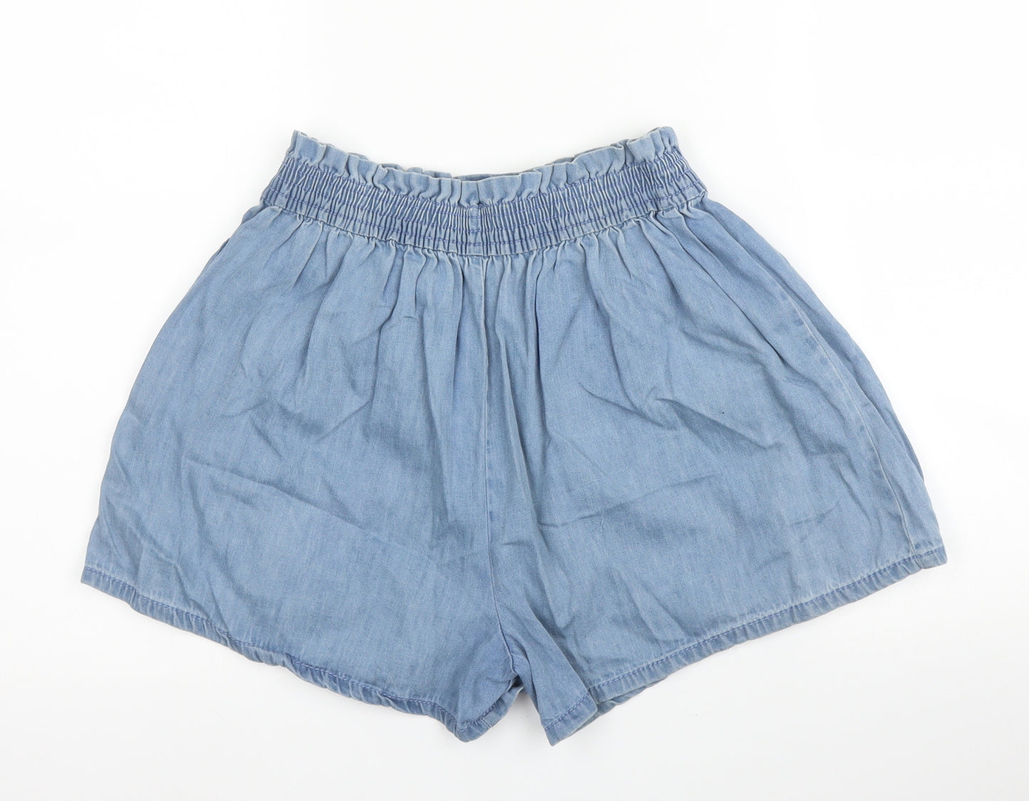 NEXT Girls Blue  Cotton Paperbag Shorts Size 12 Years  Regular