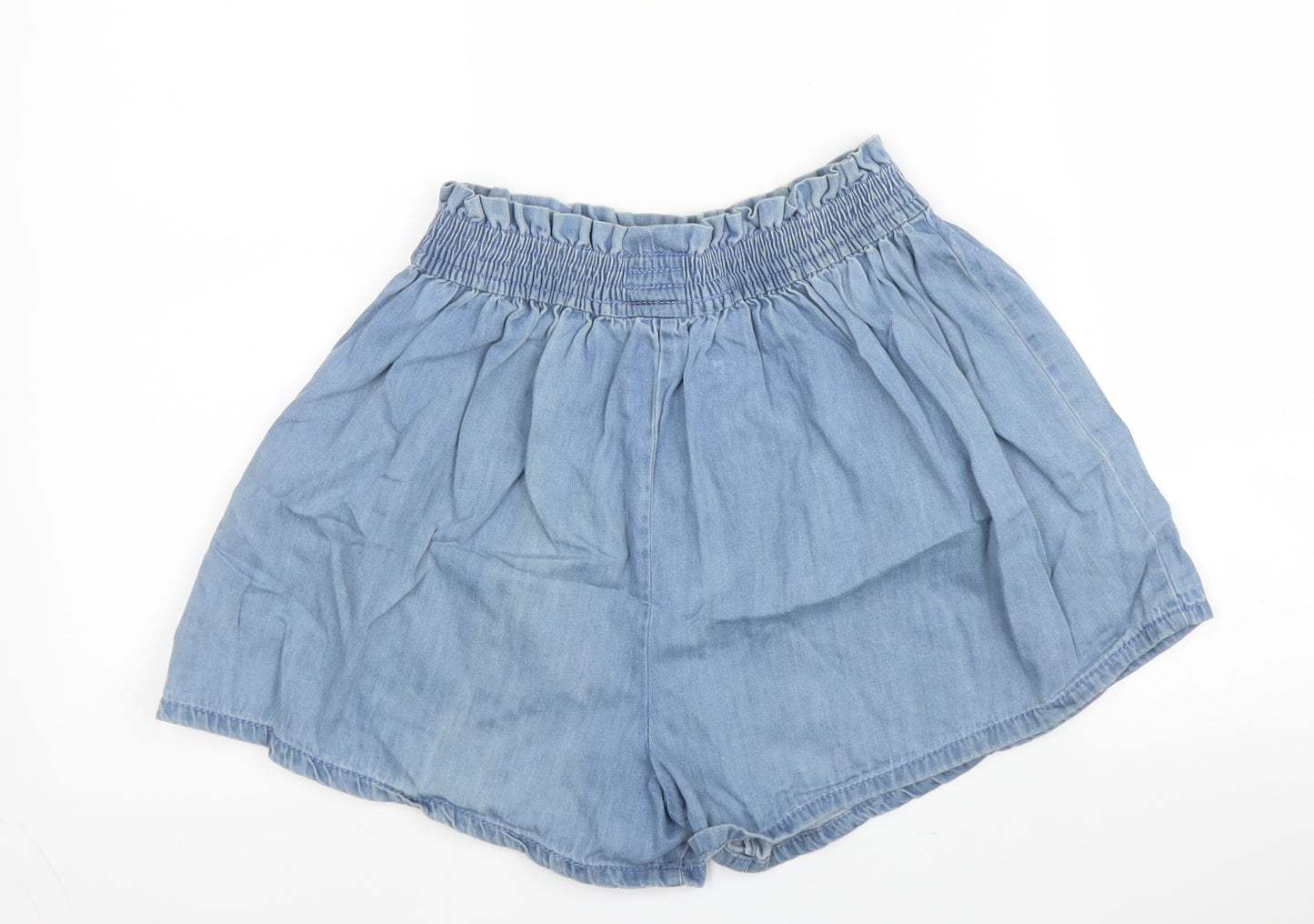 NEXT Girls Blue  Cotton Paperbag Shorts Size 12 Years  Regular