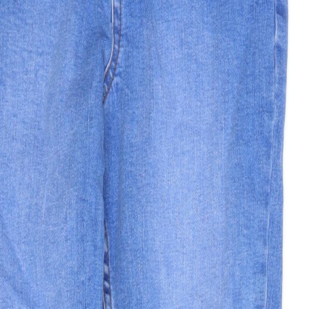 Peacocks Girls Blue  Cotton Skinny Jeans Size 11-12 Years L25 in Regular Zip