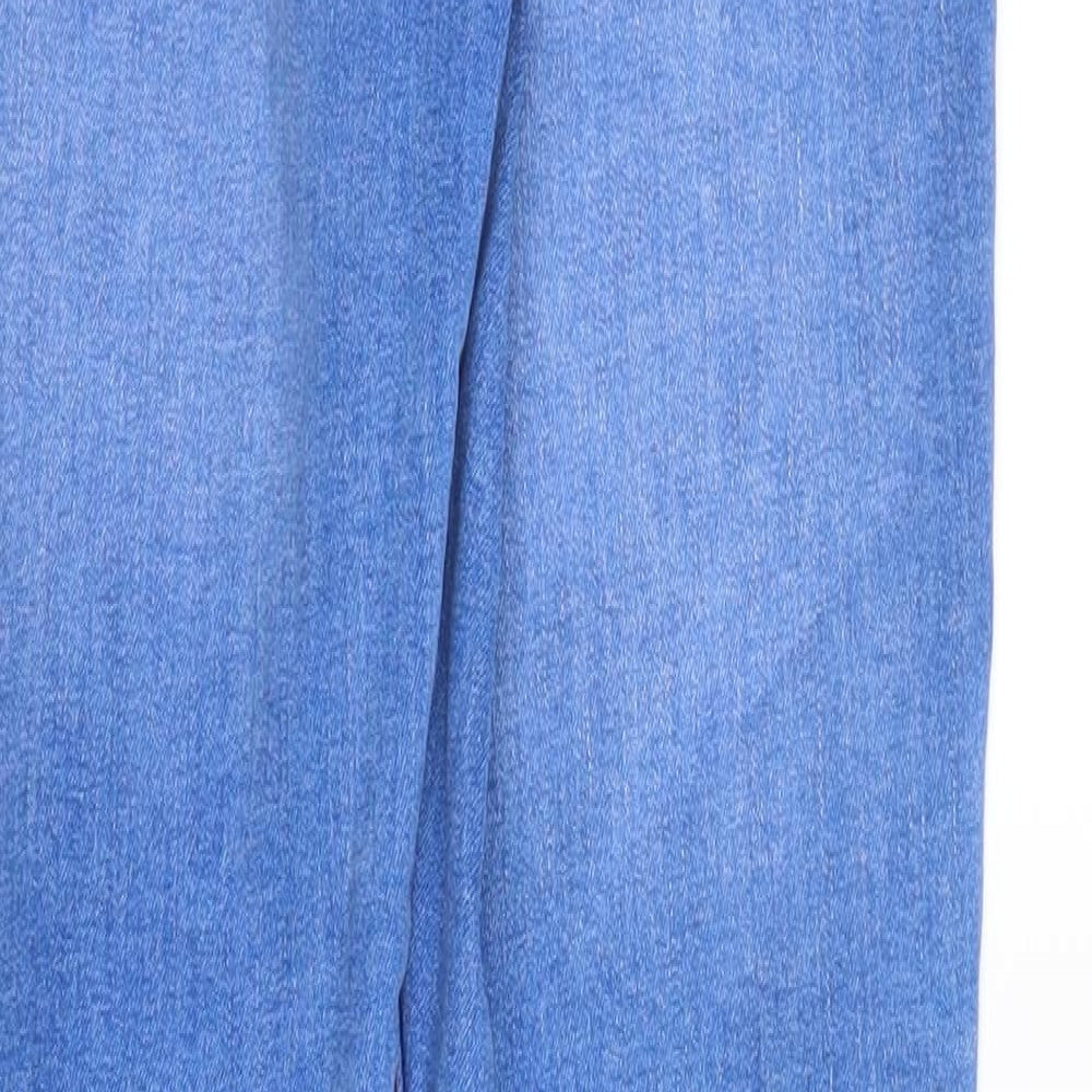 Peacocks Girls Blue  Cotton Skinny Jeans Size 11-12 Years L25 in Regular Zip