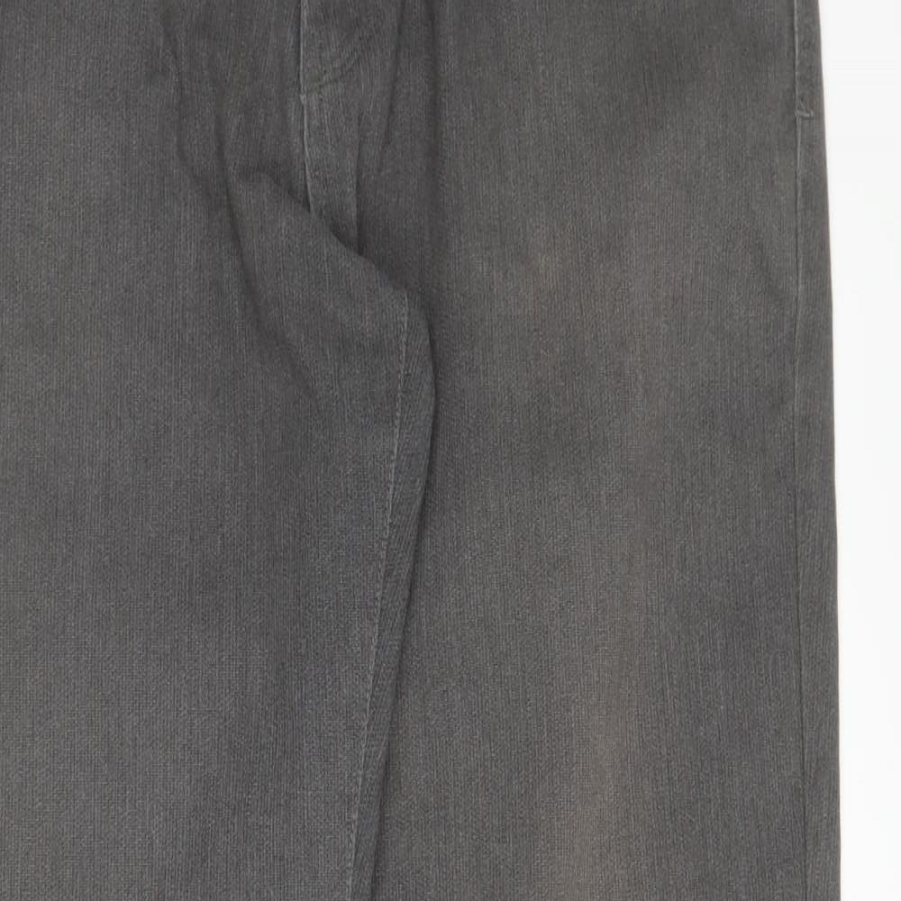 Heritage Mens Grey  Cotton Straight Jeans Size 36 in L34 in Regular Zip