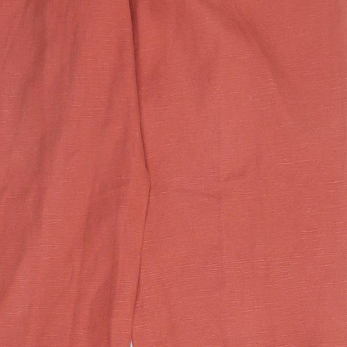 RJR.John Rocha Mens Orange  Cotton Chino Trousers Size 36 in L33 in Regular Zip
