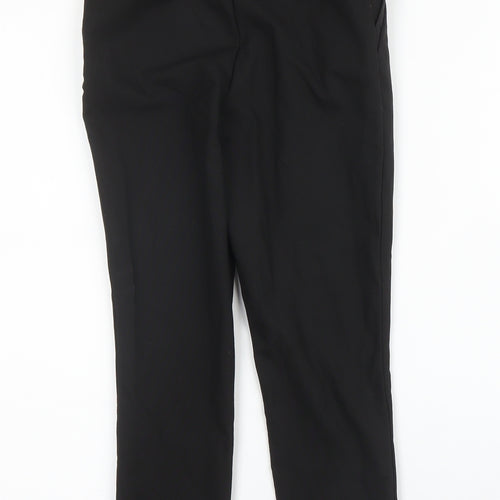 George Girls Black  Viscose Carpenter Trousers Size 6-7 Years L20 in Regular Zip