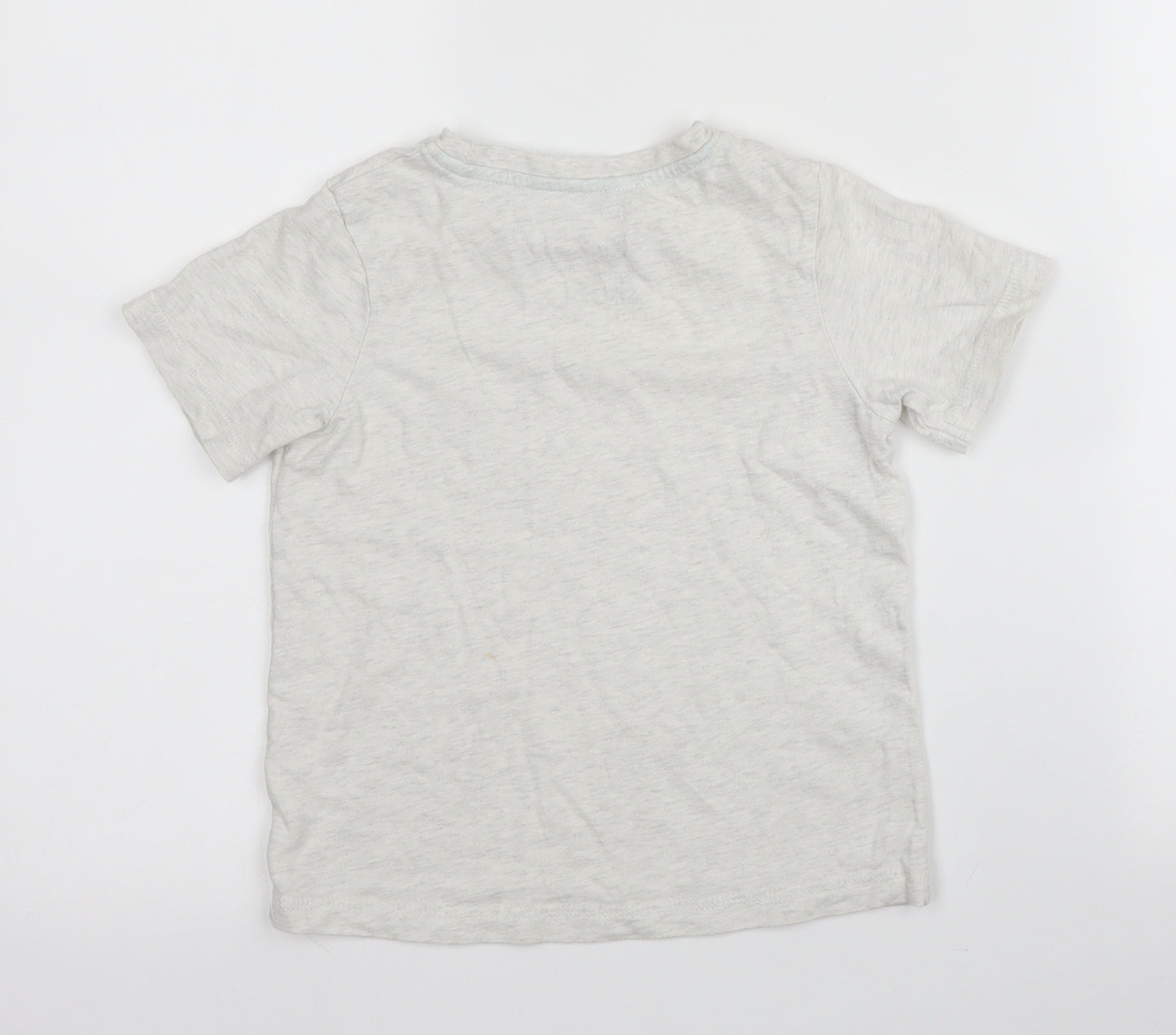 TU Boys Beige  Cotton Basic T-Shirt Size 5-6 Years Round Neck