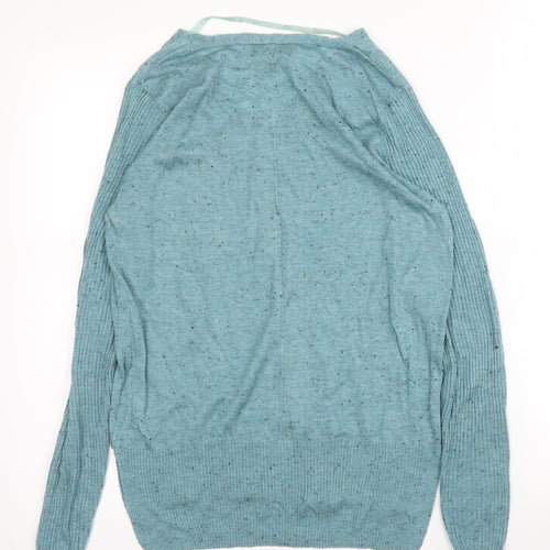 Primark Womens Green V-Neck  Polyester Pullover Jumper Size 8