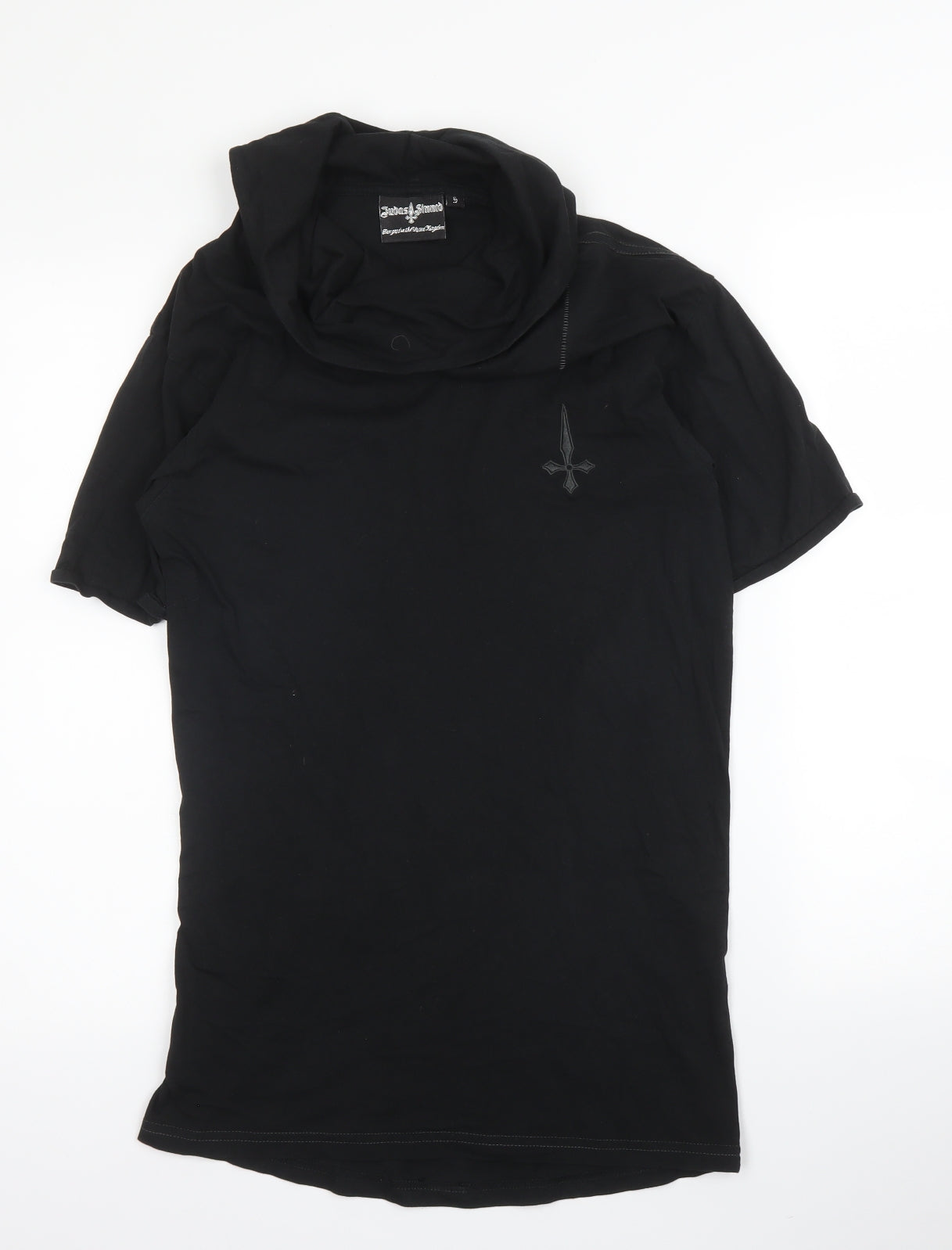 Judas Sinned Mens Black  Cotton  T-Shirt Size S High Neck