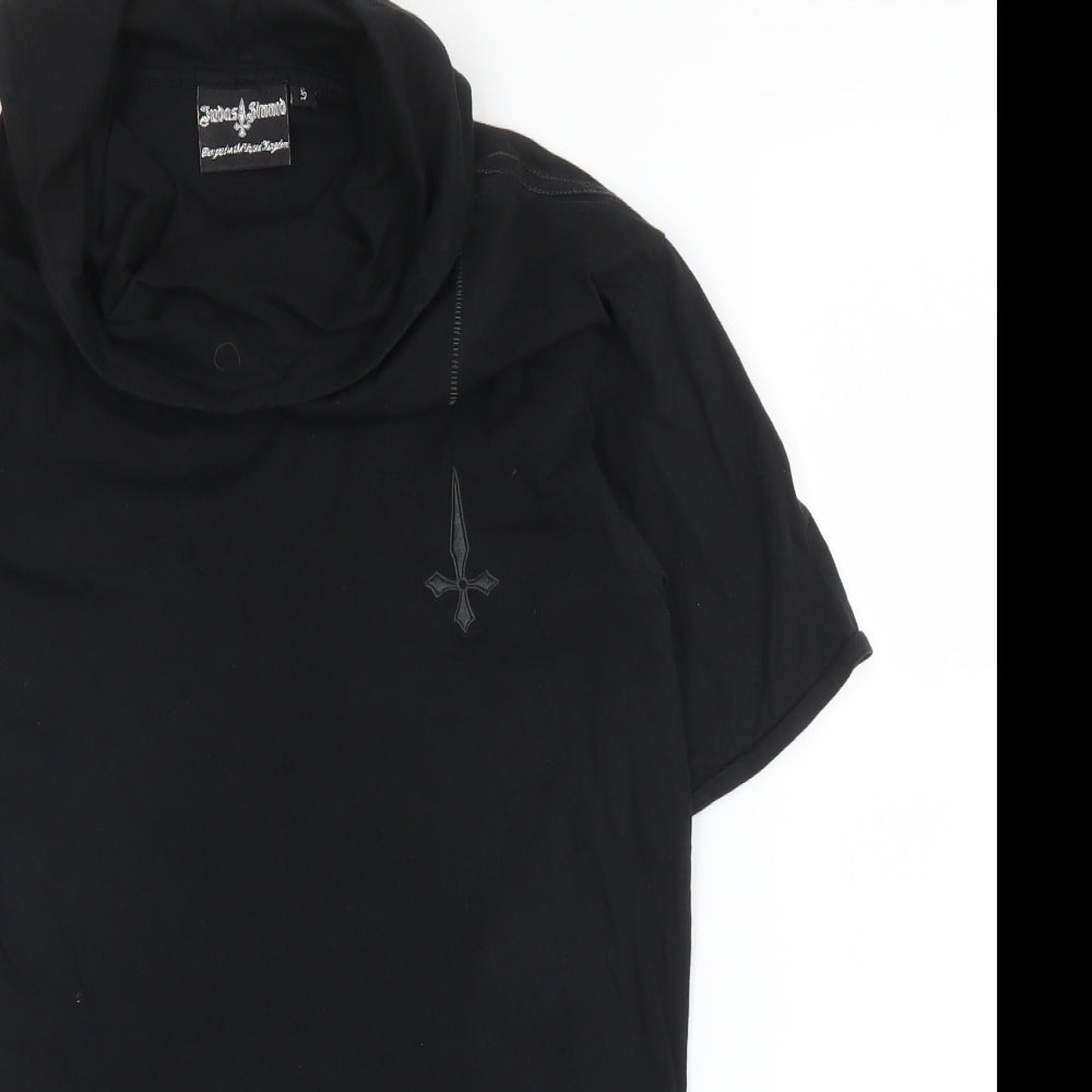 Judas Sinned Mens Black  Cotton  T-Shirt Size S High Neck