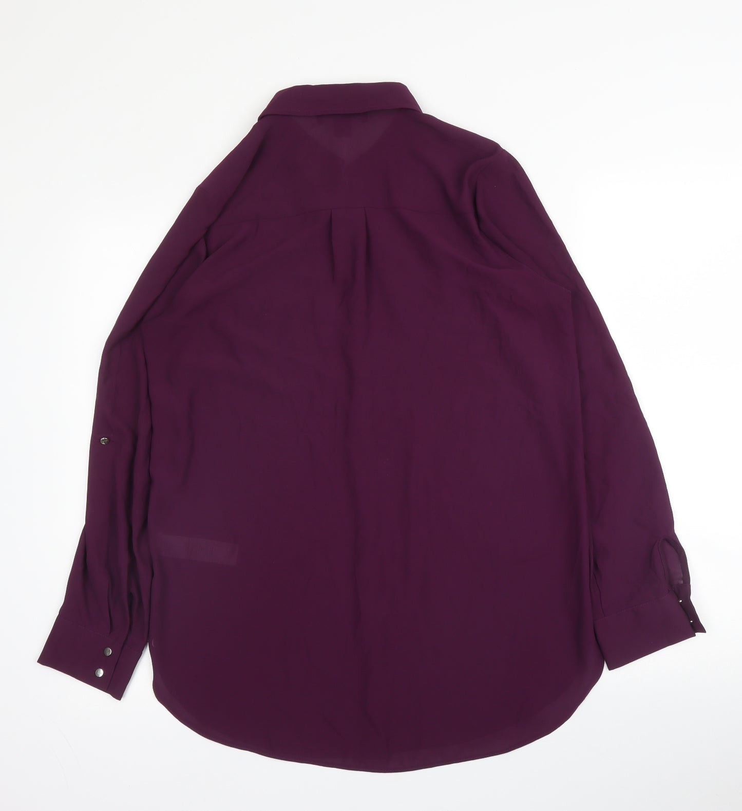 Primark Womens Purple  Polyester Basic Blouse Size 10 Collared