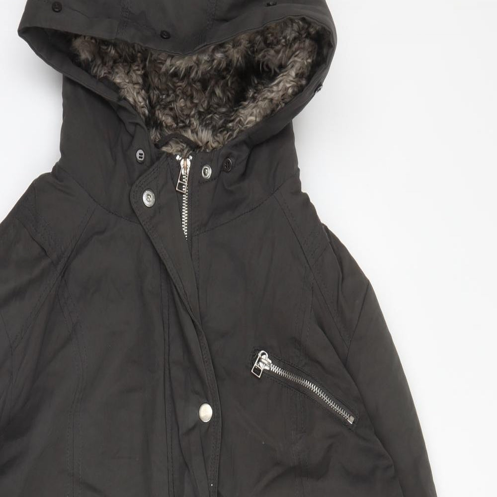 Dorothy Perkins Womens Grey   Parka Coat Size 16  Zip