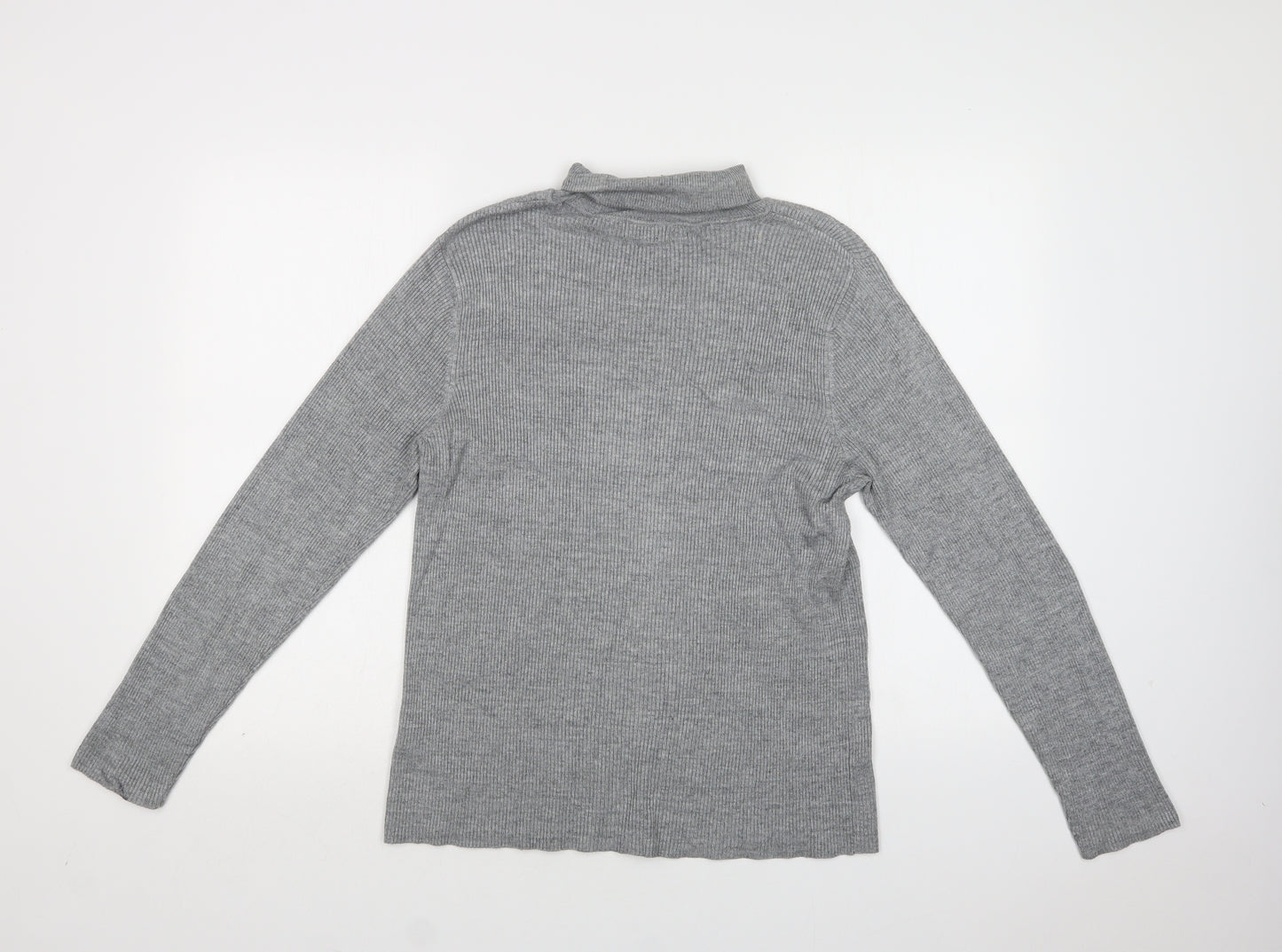 F&F Womens Grey Roll Neck  Viscose Pullover Jumper Size 18