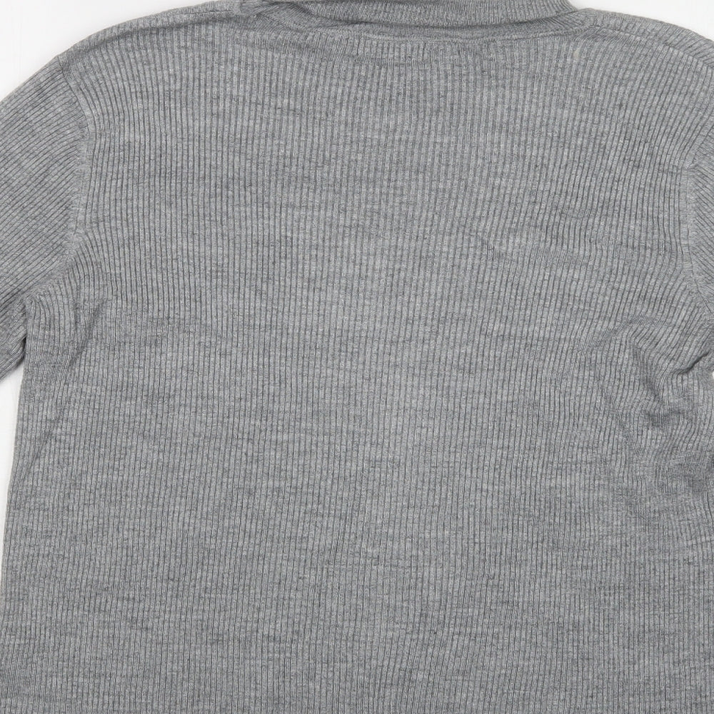 F&F Womens Grey Roll Neck  Viscose Pullover Jumper Size 18