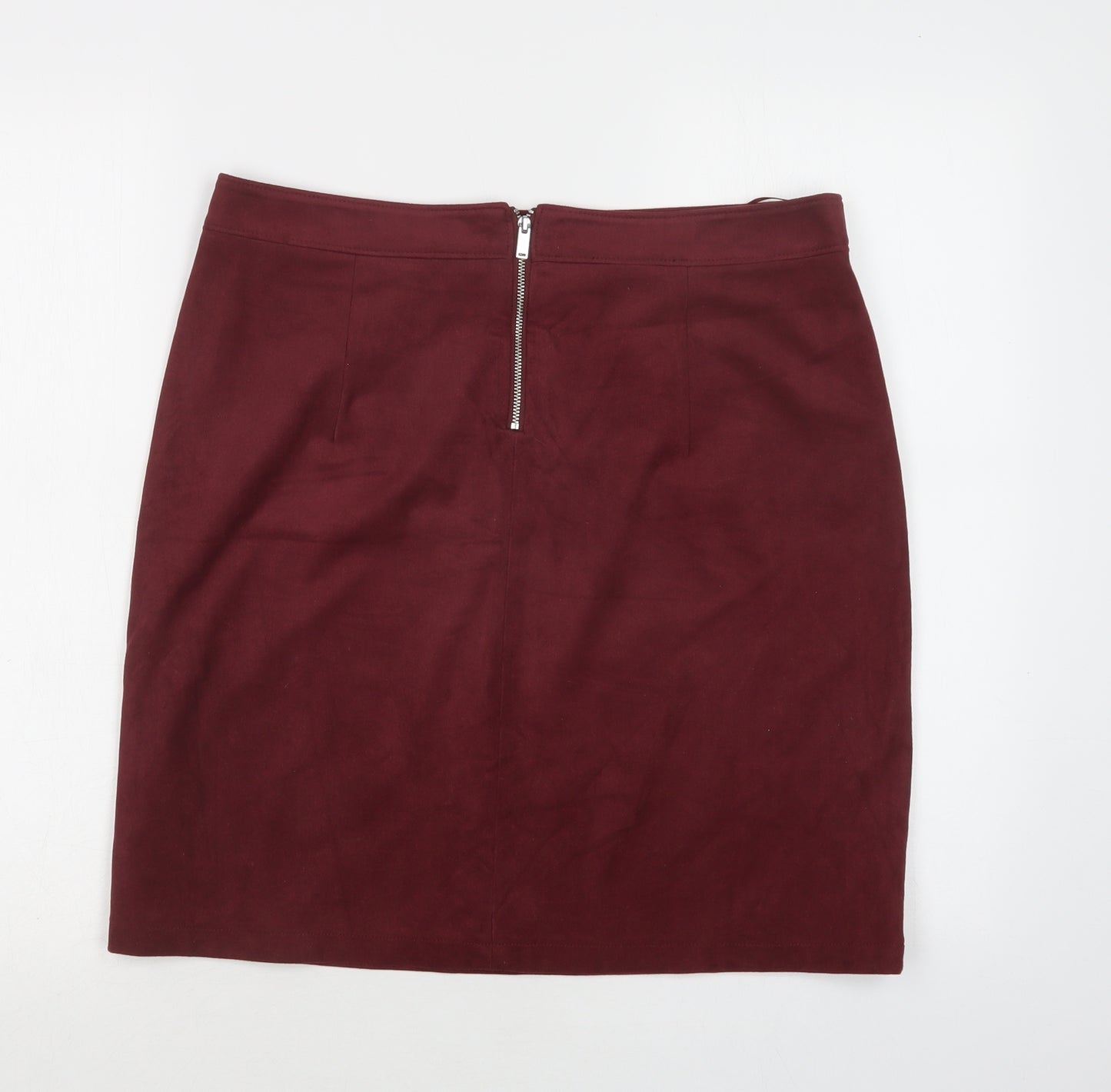 Esprit Womens Purple  Polyester A-Line Skirt Size 14   Zip