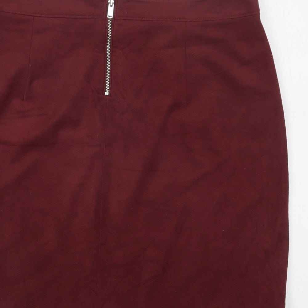 Esprit Womens Purple  Polyester A-Line Skirt Size 14   Zip