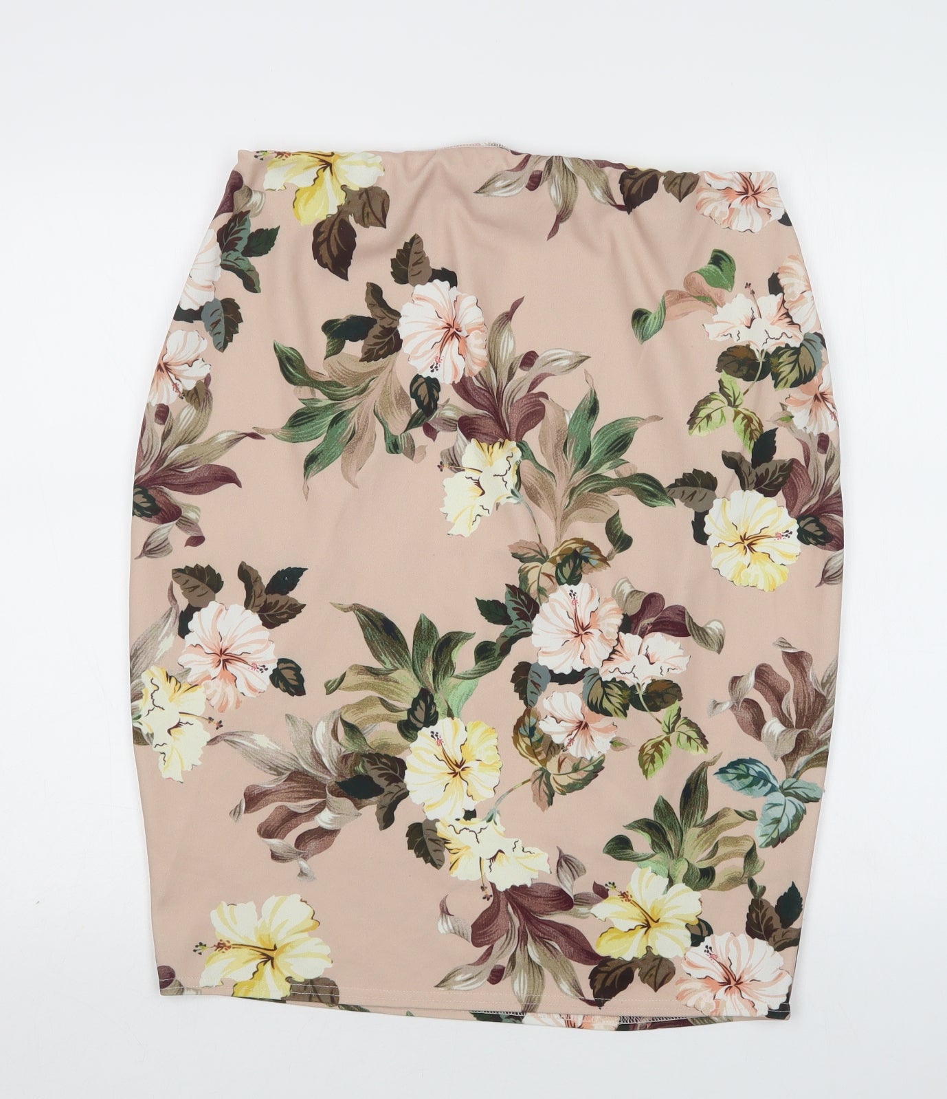 Select Womens Pink Floral Polyester Straight & Pencil Skirt Size 16