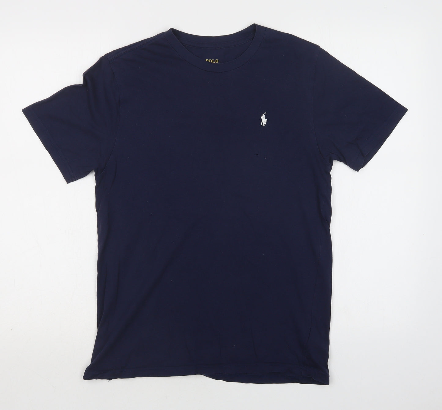 Polo Ralph Lauren Boys Blue  Cotton Basic T-Shirt Size 14-15 Years Crew Neck